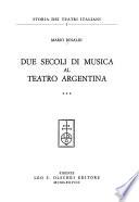 Due secoli di musica al Teatro Argentina