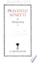 Duecento sonetti di Trilussa [pseud