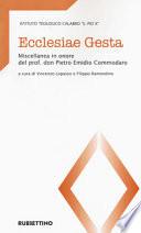 Ecclesiae gesta. Miscellanea in onore del prof. don Pietro Emidio Commodaro
