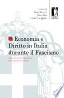 Economia e Dir it to in Ital ia durante il Fascismo