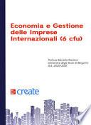 Economia e gestione delle imprese internazionali (6 cfu)