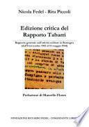 EDIZIONE CRITICA DEL RAPPORTO TABARRI