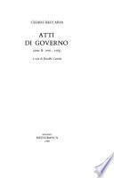 Edizione nazionale delle opere di Cesare Beccaria: Atti di governo (serie II: 1778-1783)