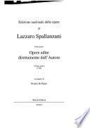 Edizione nazionale delle opere di Lazzaro Spallanzani