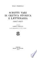 Edizione nazionale delle opere di Ugo Foscolo