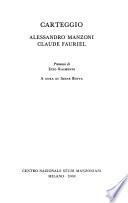Edizione nazionale ed europea delle opere di Alessandro Manzoni: Epistolario. 27. Carteggio Manzoni-Fauriel