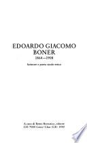 Edoardo Giacomo Boner, 1864-1908