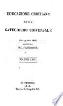 Educazione cristiana ossia catechismo universale