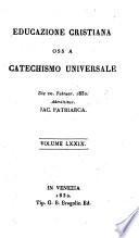 Educazione cristiana ossia catechismo universale