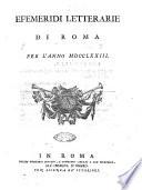 Efemeridi letterarie di Roma