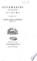 Efemeridi letterarie di Roma