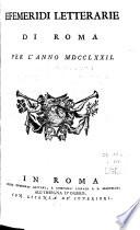 Efemeridi letterarie di Roma ...