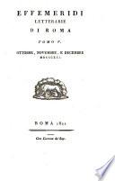 Efemeridi letterarie di Roma