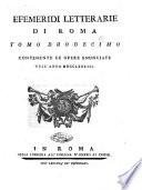 Efemeridi letterarie di Roma