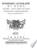 Efemeridi letterarie di Roma