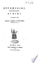 Efemeridi letterarie di Roma