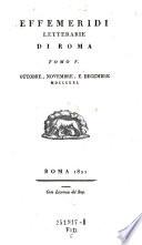 Effemeridi letterarie di Roma