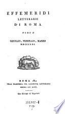 Effemeridi letterarie di Roma