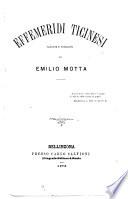 Effemeridi ticinesi raccolte e pubblicate da Emilio Motta