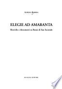 Elegie ad Amaranta