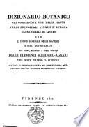 Elementi botanico-agrarj del dottore Filippo Gallizioli. Volume 1. [-4.]