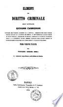 Elementi del diritto criminale Giovanni Carmignani