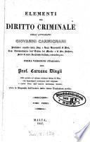 Elementi del diritto criminale