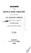 Elementi del diritto di natura e delle genti