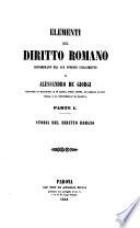 Elementi del diritto romano considerato nel suo storico svolgimento