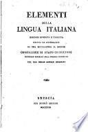 Elementi della lingua italiana