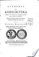 Elementi di agricoltura fondati sui fatti e sui raziocini