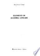 Elementi di algebra lineare
