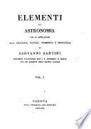 Elementi di astronomia con le applicazioni alla geografia, nautica, gnomonica e cronologia