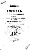 Elementi di chimica filosofico-sperimentale compilati dal farmacista ed istruttore privato di chimica Domenico Mamone Capria