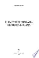 Elementi di epigrafia giuridica romana