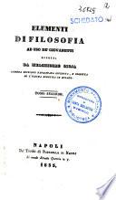 Elementi di filosofia ad uso de' giovanetti