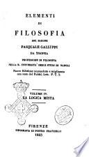 Elementi di filosofia del barone Pasquale Galluppi