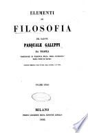 Elementi di filosofia del barone Pasquale Galuppi da Tropea