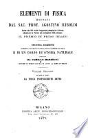 Elementi di fisica esposti da Agostino Riboldi