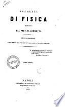 Elementi di fisica esposti dal prof. M. Zannotti