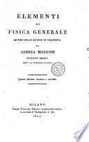 Elementi di fisica generale ad uso delle scuole di filosofia di Andrea Mozzoni