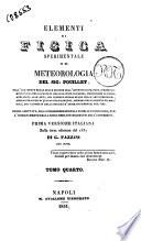 Elementi di fisica sperimentale e di meteorologia del sig. Pouillet