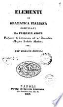 Elementi di grammatica italiana compilati da Pasquale Adone