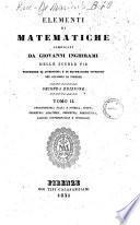Elementi di matematiche compilati da Giovanni Inghirami