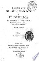 Elementi di meccanica e d'idraulica