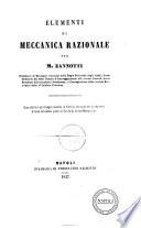 Elementi di meccanica razionale per M. Zannotti