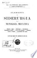 Elementi di siderurgia e di tecnologia meccanica