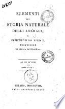 Elementi di storia naturale degli animali, di Ermenegildo Pino B. ... Ad uso dei licei del Regno di Italia
