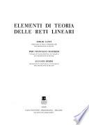 Elementi di teoria delle reti lineari