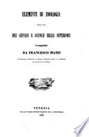 Elementi di zoologia per uso dei ginnasi e scuole reali superiori
